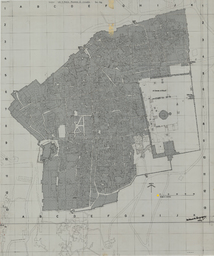 Large drawn map of the old city of Jerusalem by M. Burgoyne